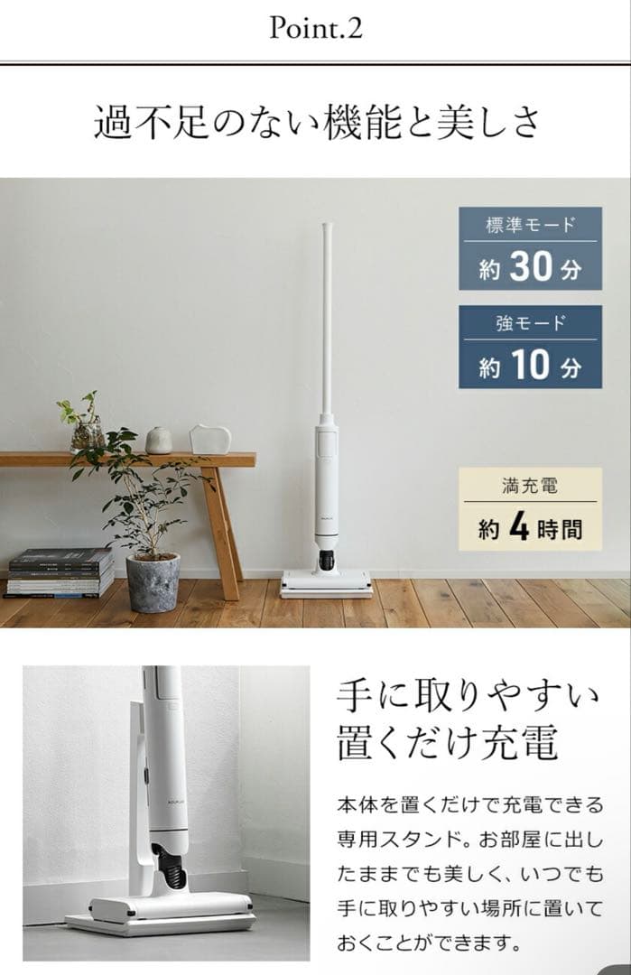 鳥*カ様 BALMUDA スティッククリーナー CO2A-WH