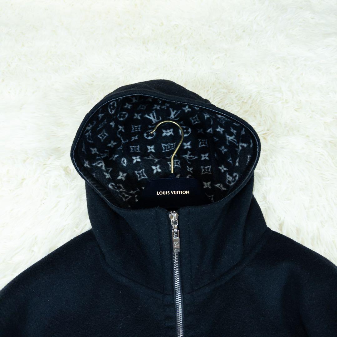 極美品 現行 ルイヴィトン ポンチョ ブラック系 フーデッドケープ モノグラム