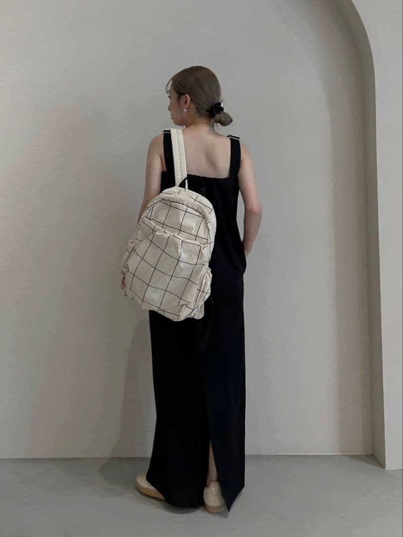 【WEB限定】eco 撥水チェックギャザーボディーバックパック