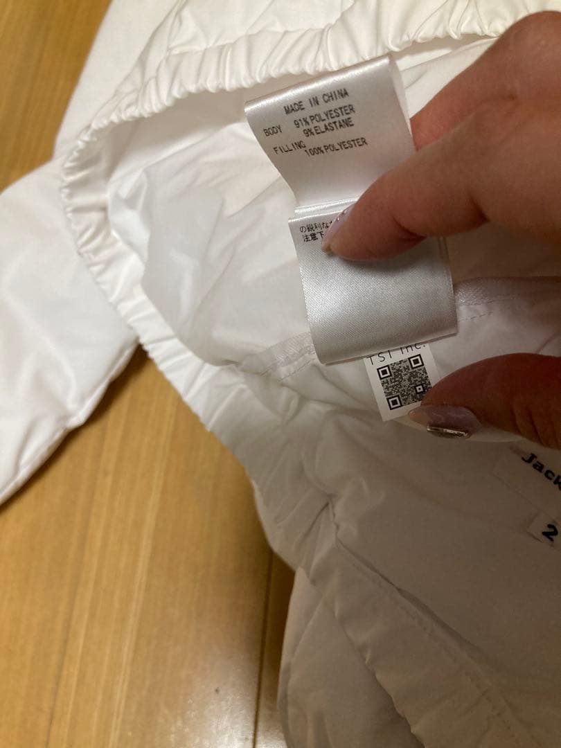 美品 JACK BUNNY ジャックバニー 中綿ジャンパー ブルゾン 白 2