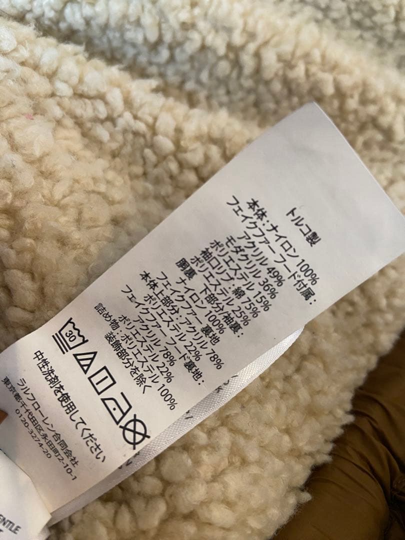 希少色、美品！【定価16万円 】RRL モッズコート 中綿 ボア ダウン