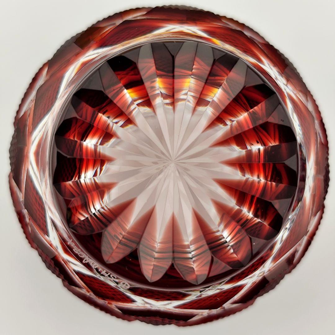 美品☆薩摩切子 猪口（切子、江戸切子、薩摩切子）