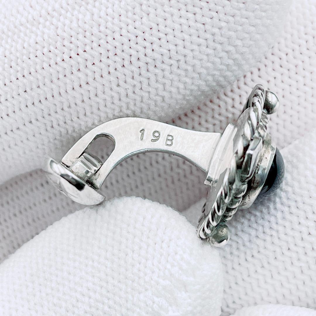 ◇ジョージジェンセン◇19B カフス カフリンクス カフスボタン オニキス Ag