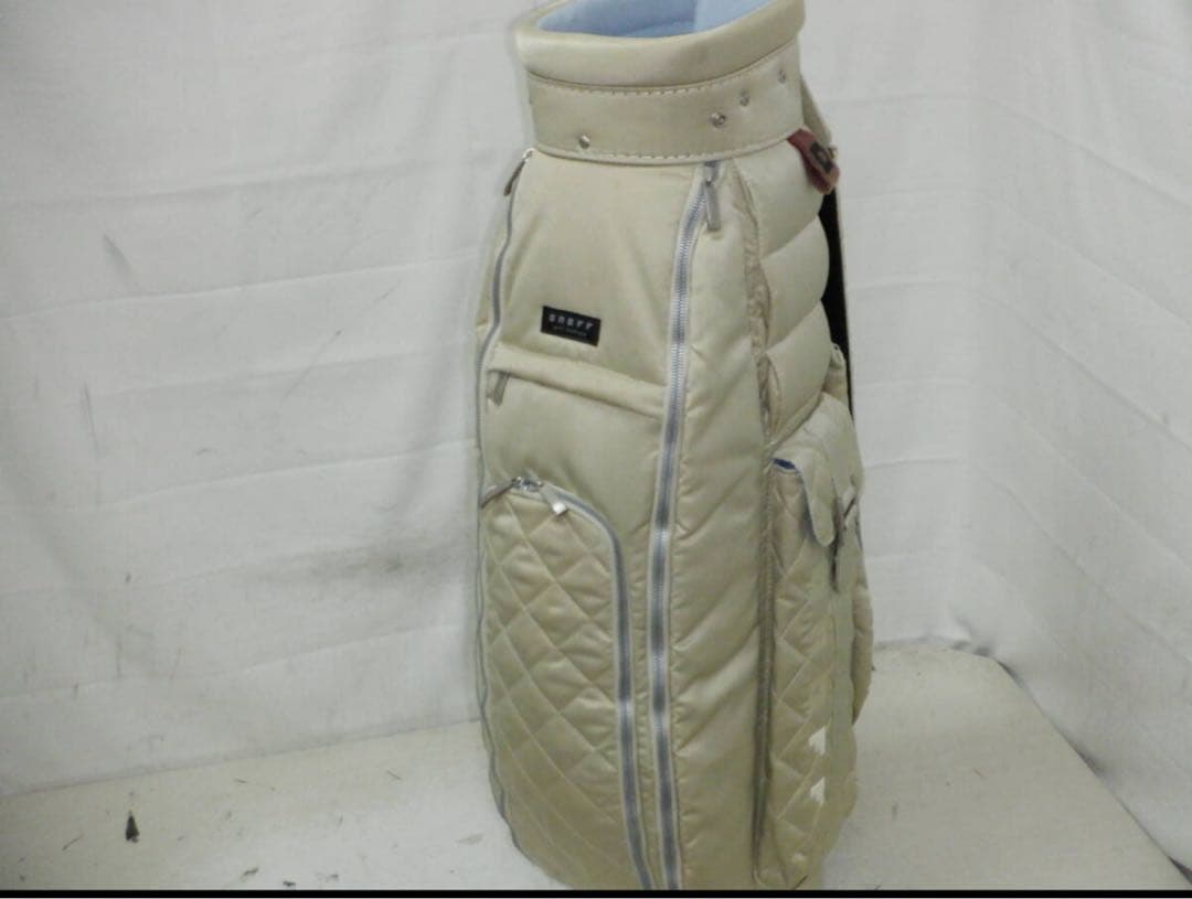 ONOFF オノフ ツイル 8.5型 キャディバック アイボリー ゴルフバッグ