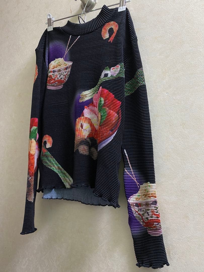 長袖‼️ 稀少品 ‼️leele油絵プリント 昭和スタイルトップス新品未使用