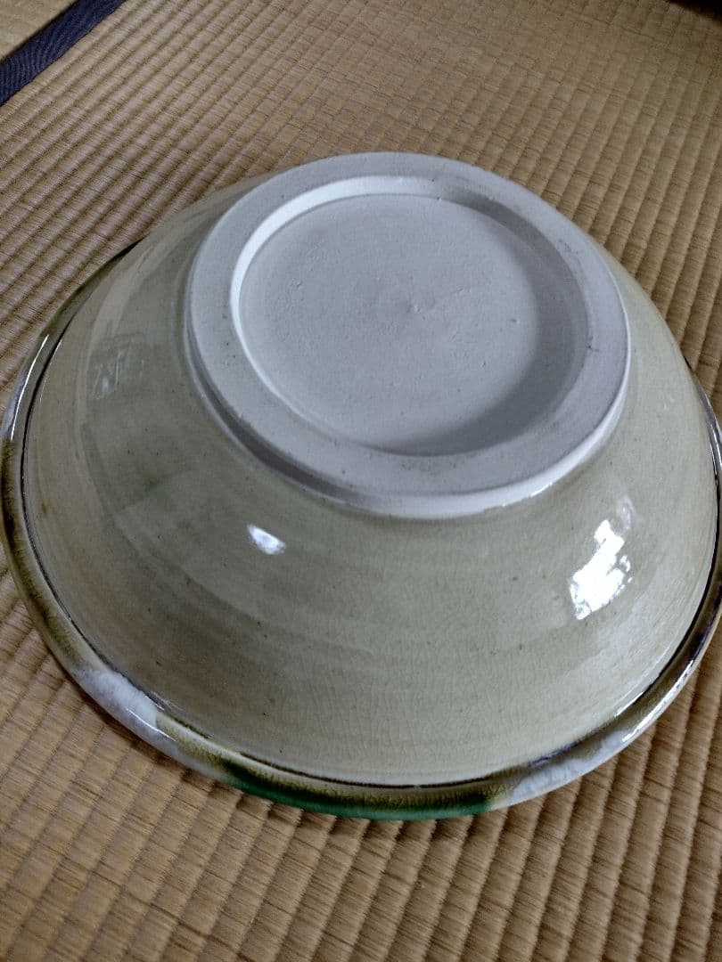 瀬戸本業焼 瀬戸本業窯 水野半次郎 三彩大鉢 約40cm