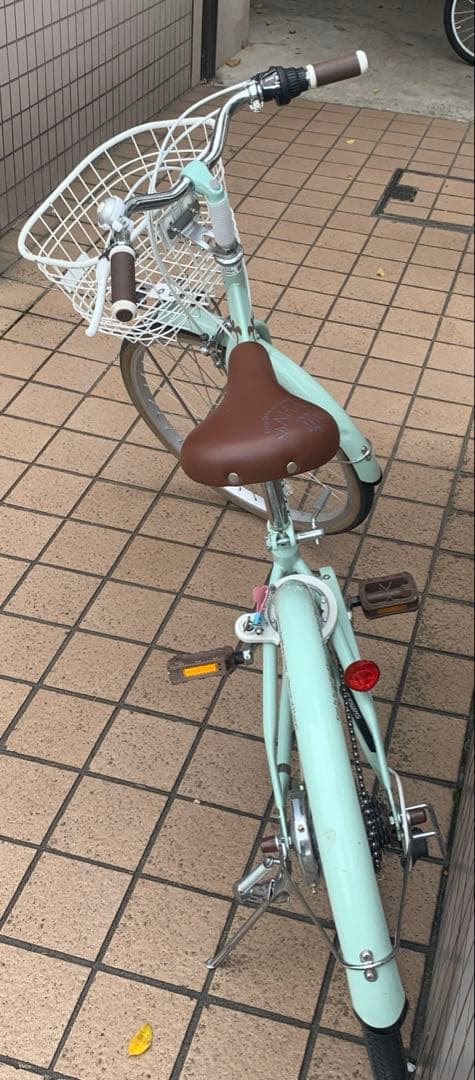 【POM】MAHALOジュニア ミントグリーン 自転車 変速機付き　22