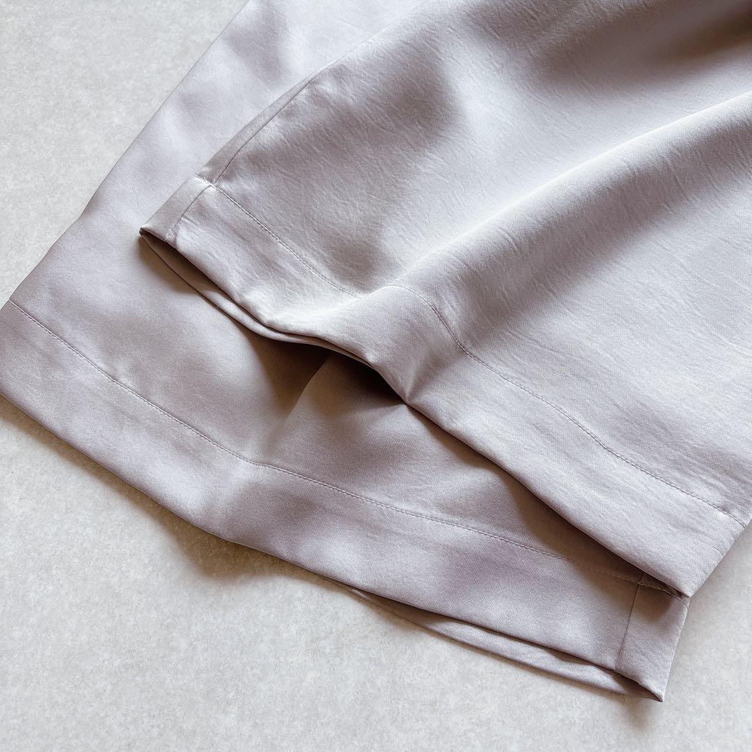 めぇ様☆未使用☆anuans｜定価1,8万 24SS 綺麗め サテンカーゴパンツ