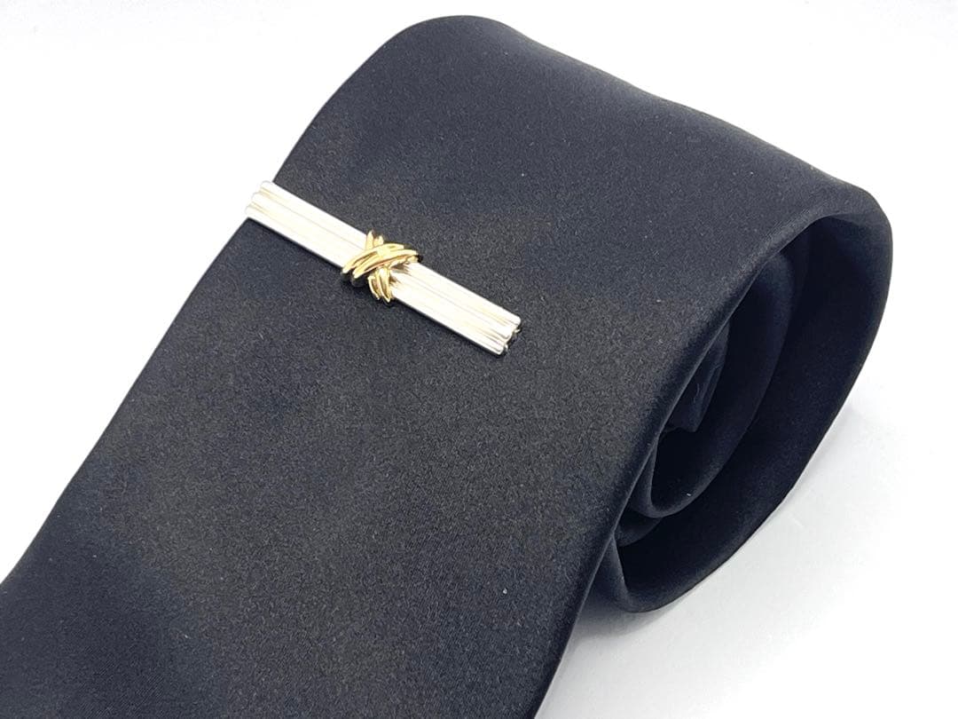 c678 美品 ティファニー 1995シグネチャー ネクタイピン 750/925