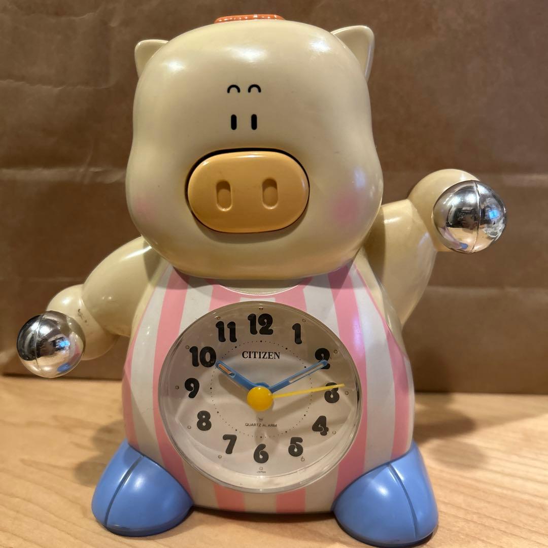 レトロポップ CITIZEN ブタ 置時計 レトロ 昭和レトロ 目覚まし時計