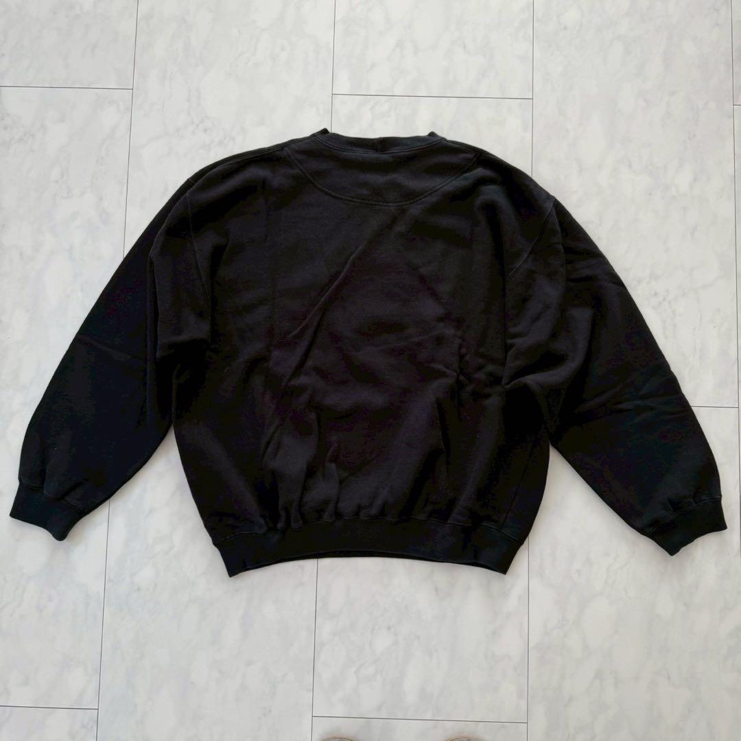 希少80s～90s【OLD GAP】スウェット・デカロゴ ◇黒・L・旧タグ 韓国