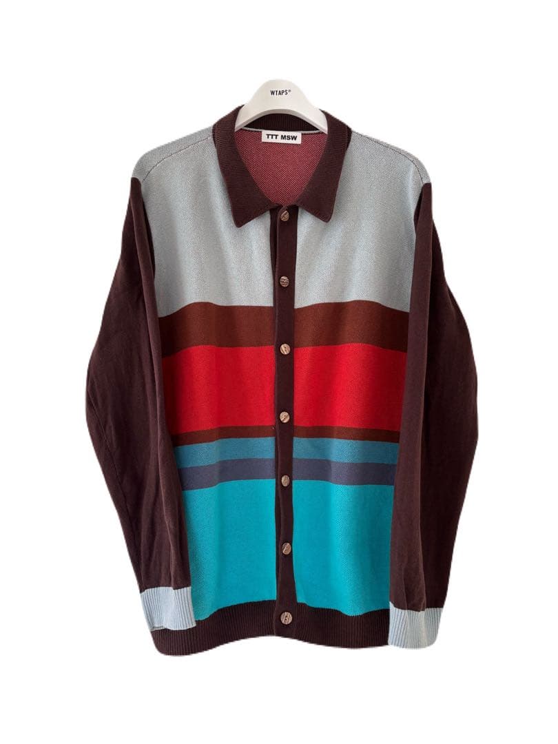 TTT MSW カーディガン 多色ストライプ