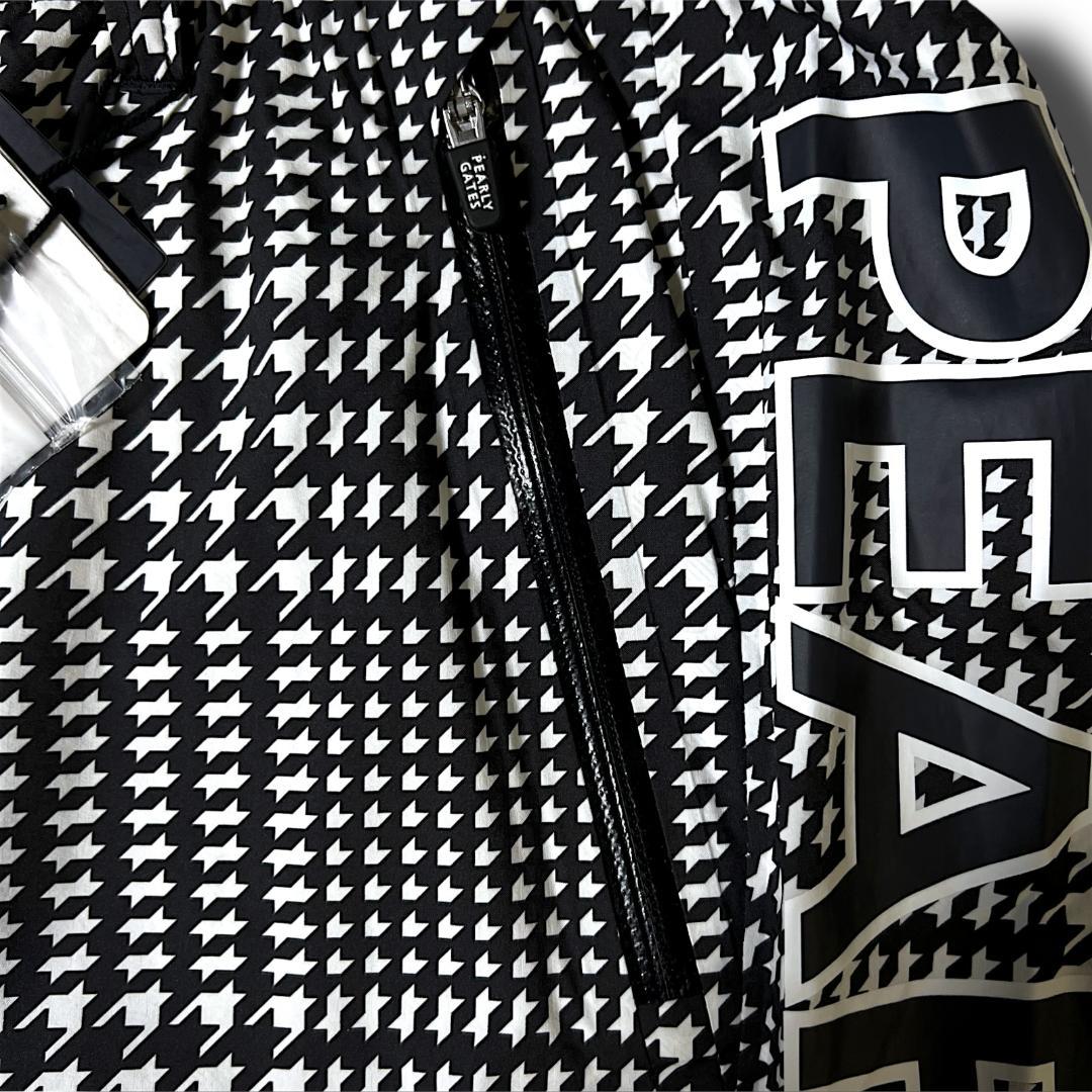 0 パーリーゲイツ AQUAX 撥水 防水 ビッグロゴ レインパンツ 千鳥柄