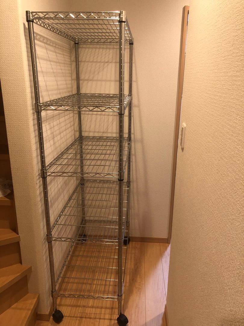 ①5段 シルバー スチールラック 約180cm