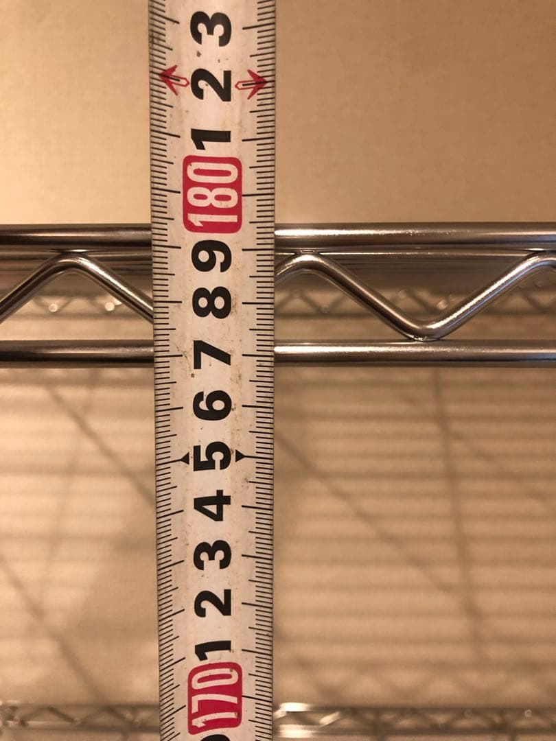①5段 シルバー スチールラック 約180cm