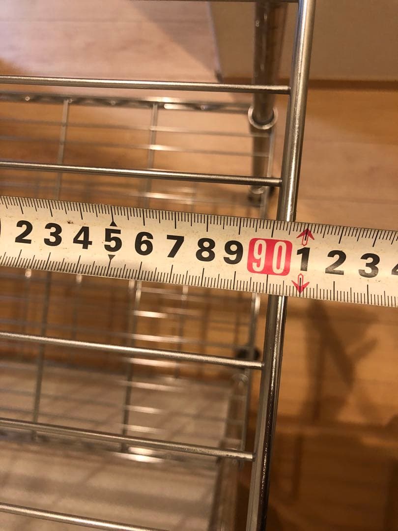 ①5段 シルバー スチールラック 約180cm