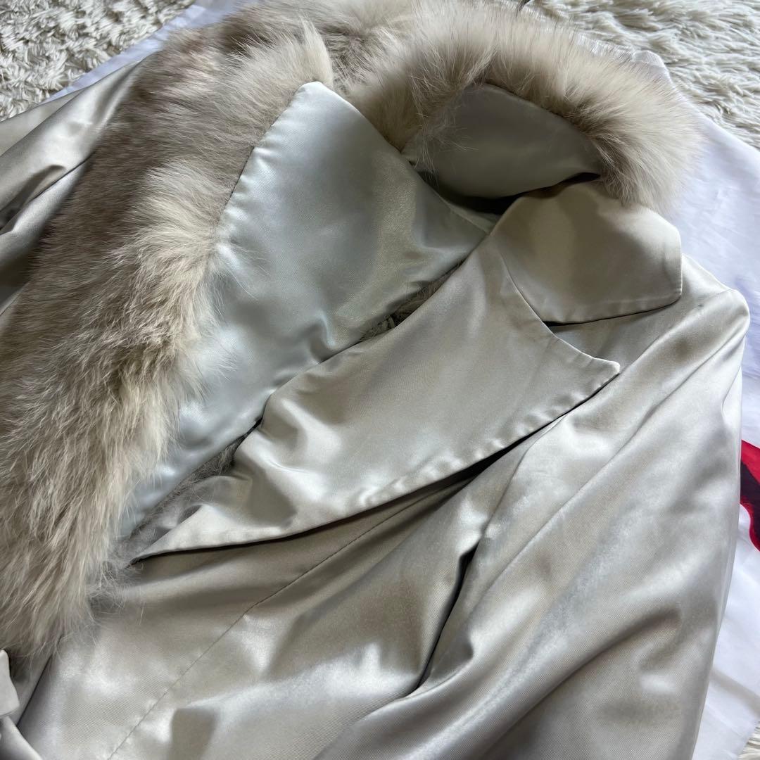 【美品】M'S GRACY ロングコート ライナー付き フォックスファー M