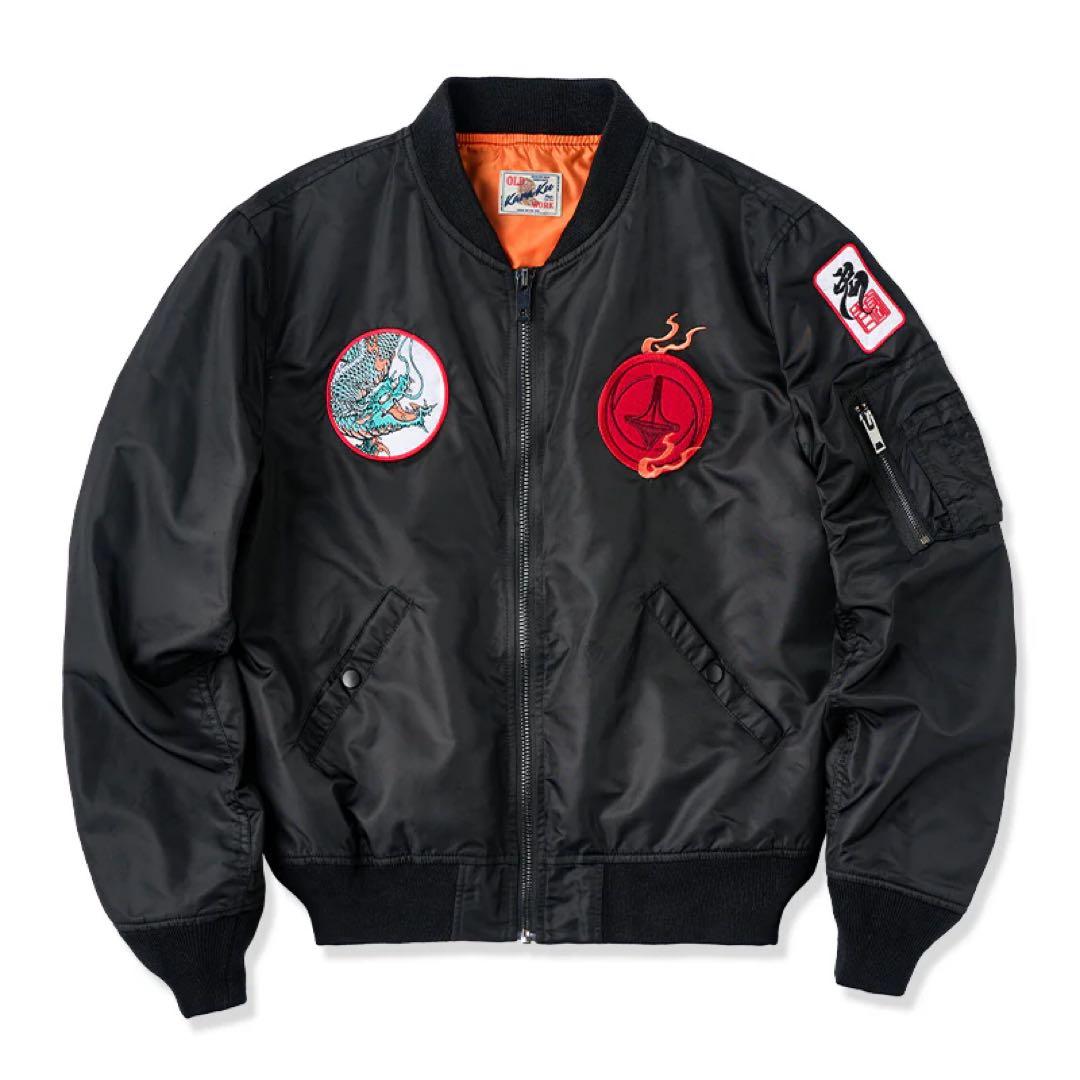 「KaraKuｘ中坪宏太」龍刺繡入り　浮世絵風フライトジャケット