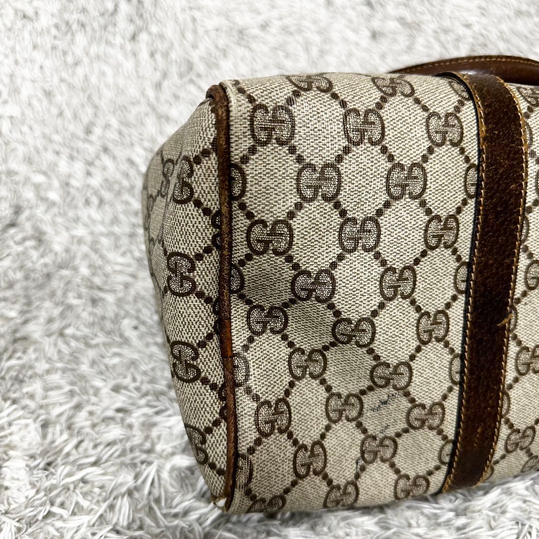 GUCCI ミニボストン　バッグ　GG シェリーライン　オールド　PVC