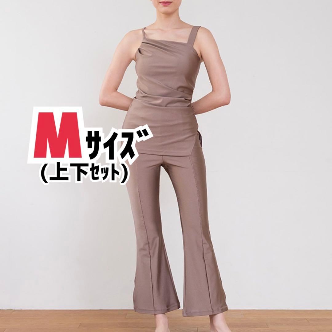 SUKALA】シャインストレッチアシンメトリーチュニック＆