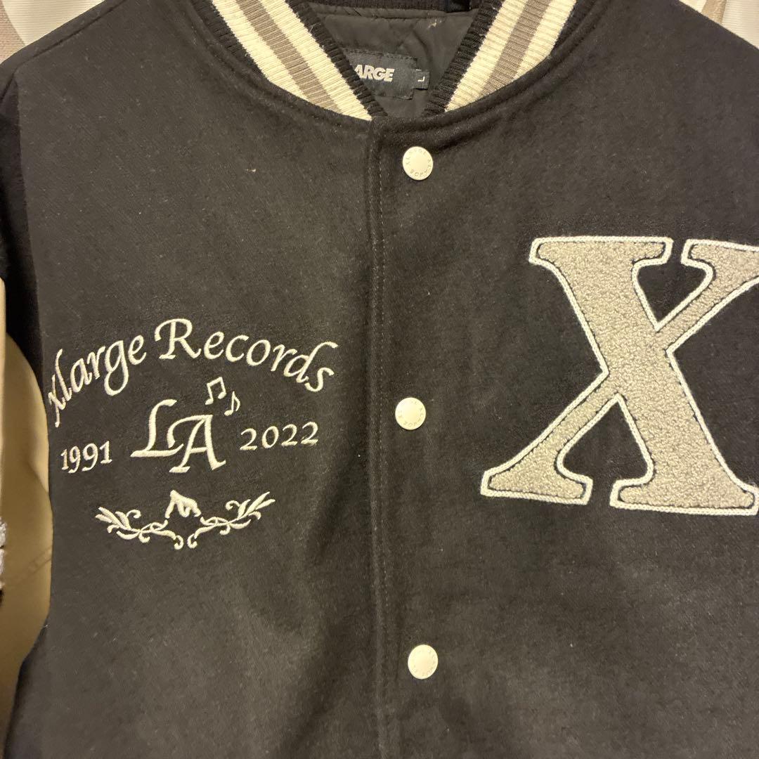 XLARGE スタジャン L ネイビー/クリーム　ストリート