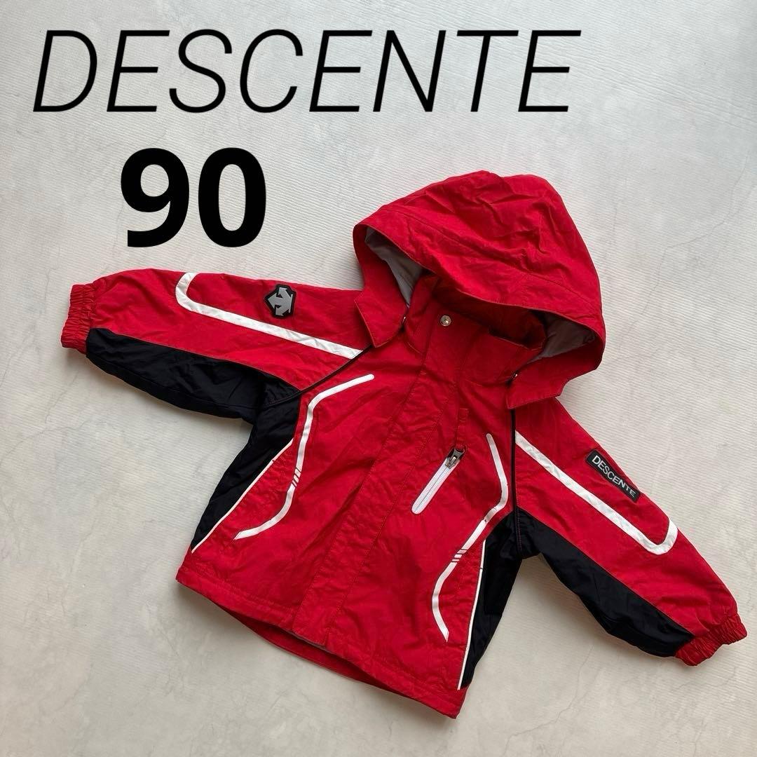 DESCENTE 子供 スキーウェア ジャケットのみ 赤 90 デサント - メルカリ