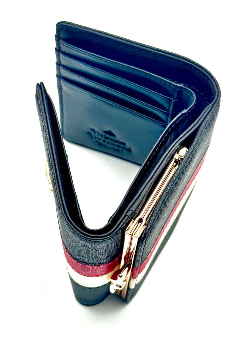 【♡新品♡】Vivienne Westwood 三つ折り財布 黒 トリコロール柄