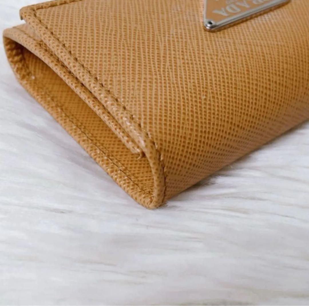 PRADA 6連 キーケース サフィアーノレザー トライアングル オレンジ