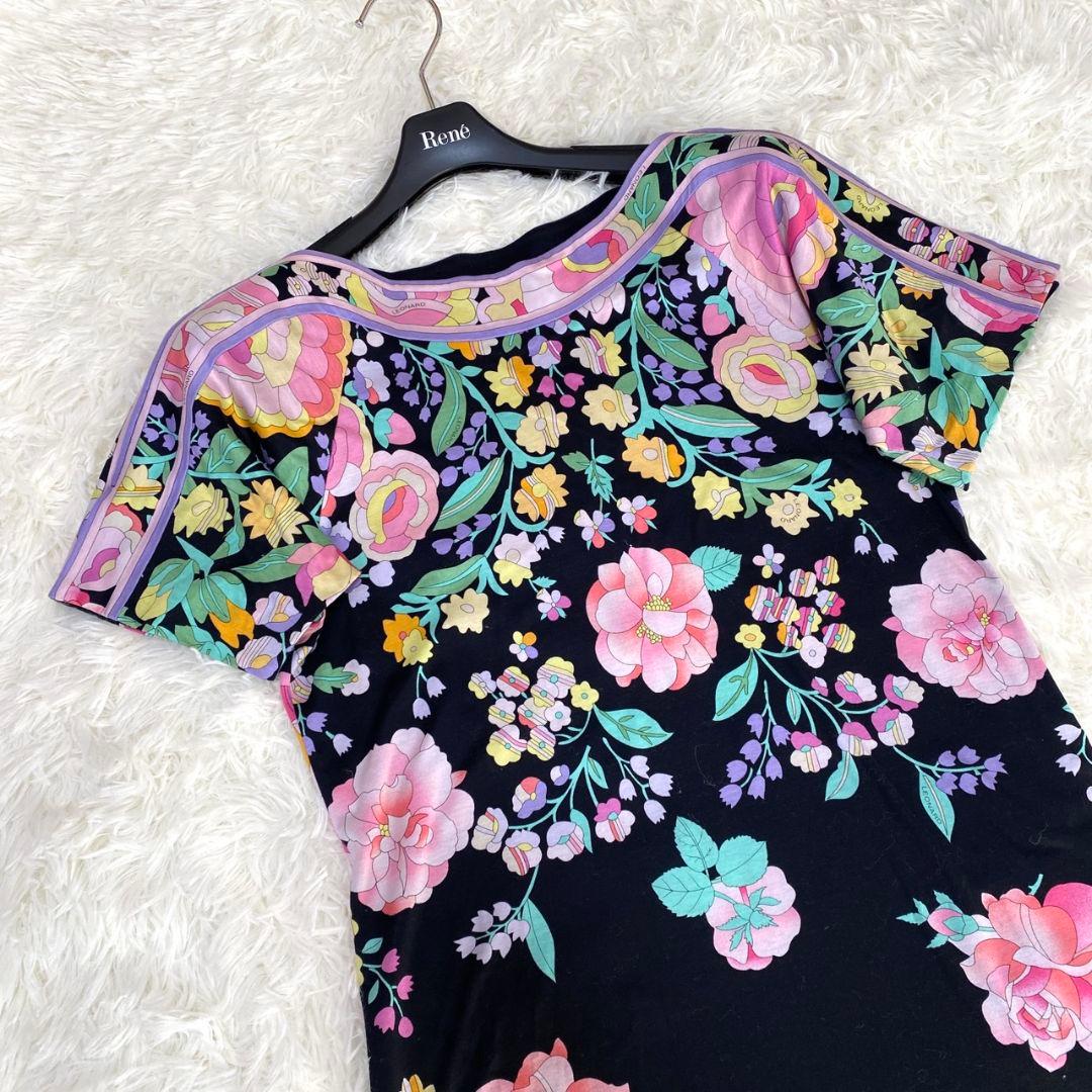 ●良品●　LEONARD　レオナール　ワンピース　Aライン　花柄　マルチカラー