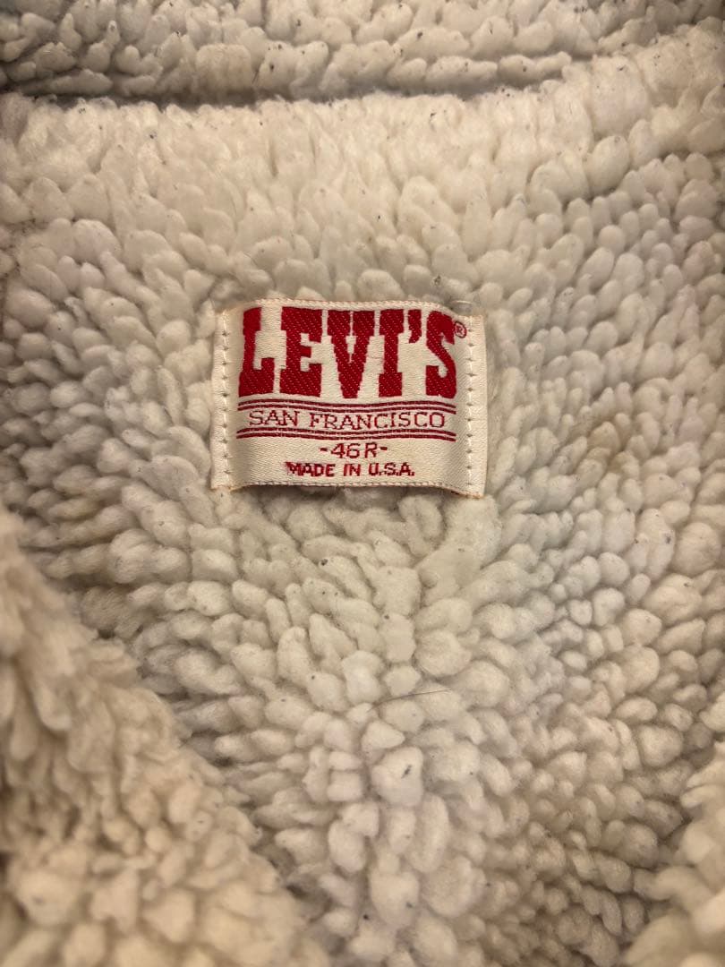 80s USA製 Levi's デニム ボアジャケット　46R