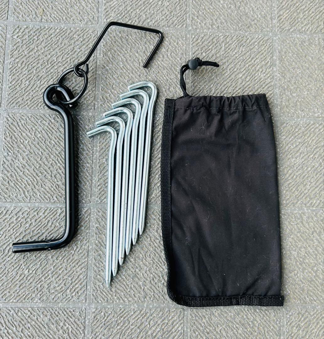 【入手困難品】WAQ 焚き火陣幕 TC ブラック　一度仮設営