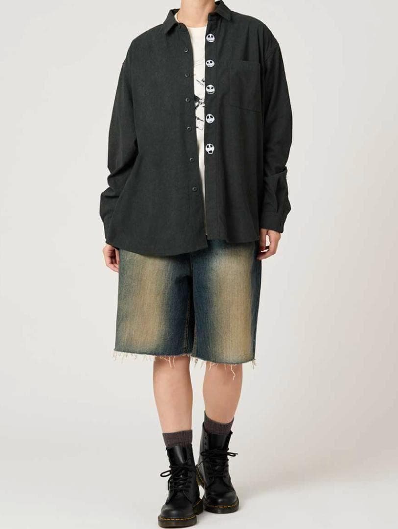 M ナイトメア コーディロイルーズシャツ ジャックフェイス グラニフ