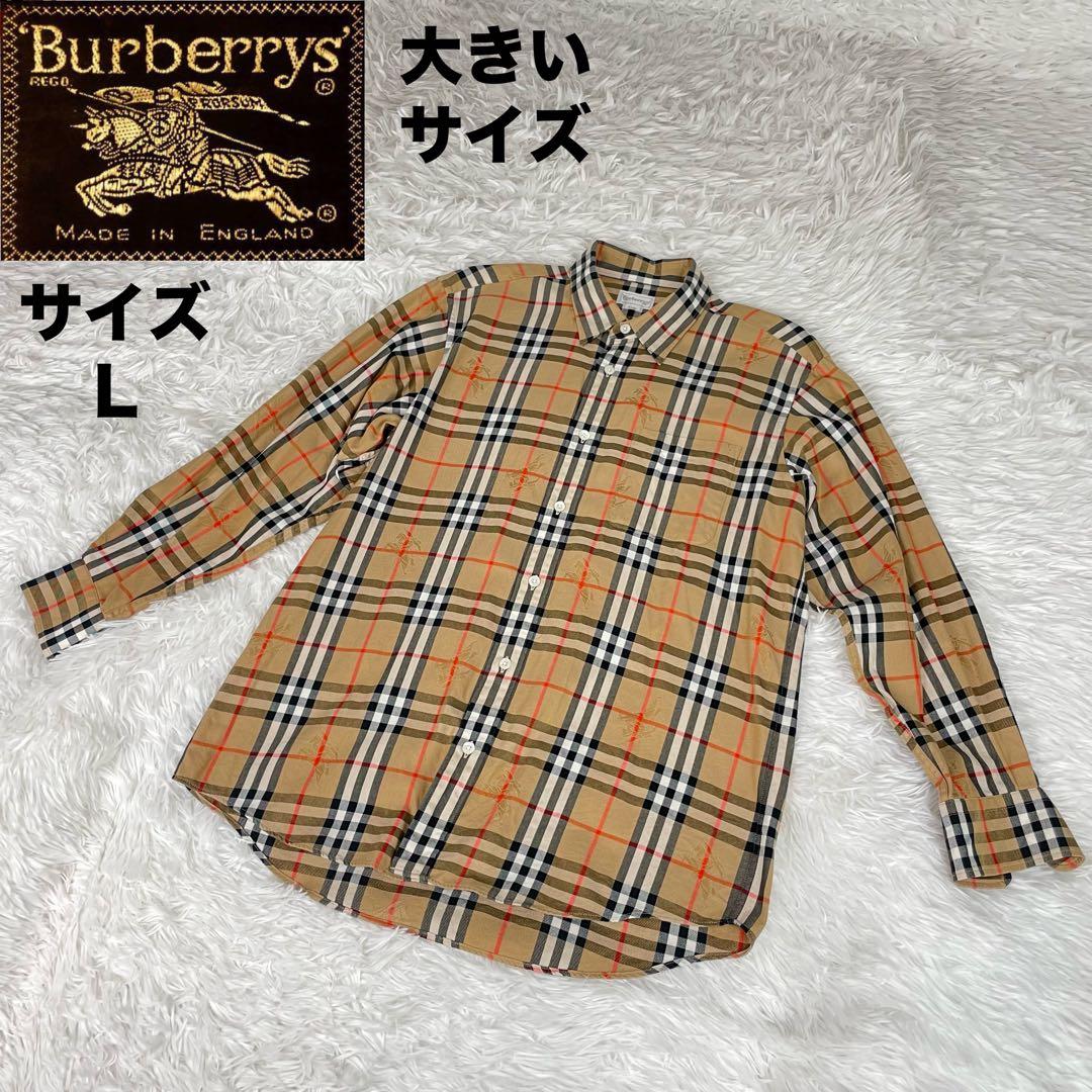 超極美品✨バーバリーズ✨ノバチェック✨シャドーホース✨ロゴ✨L