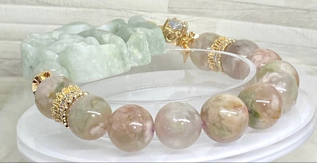 ♡お取り置き♡ バラ翡翠　グリーンサクラ瑪瑙　 ルチル♡ モリオン　ガーデン水晶