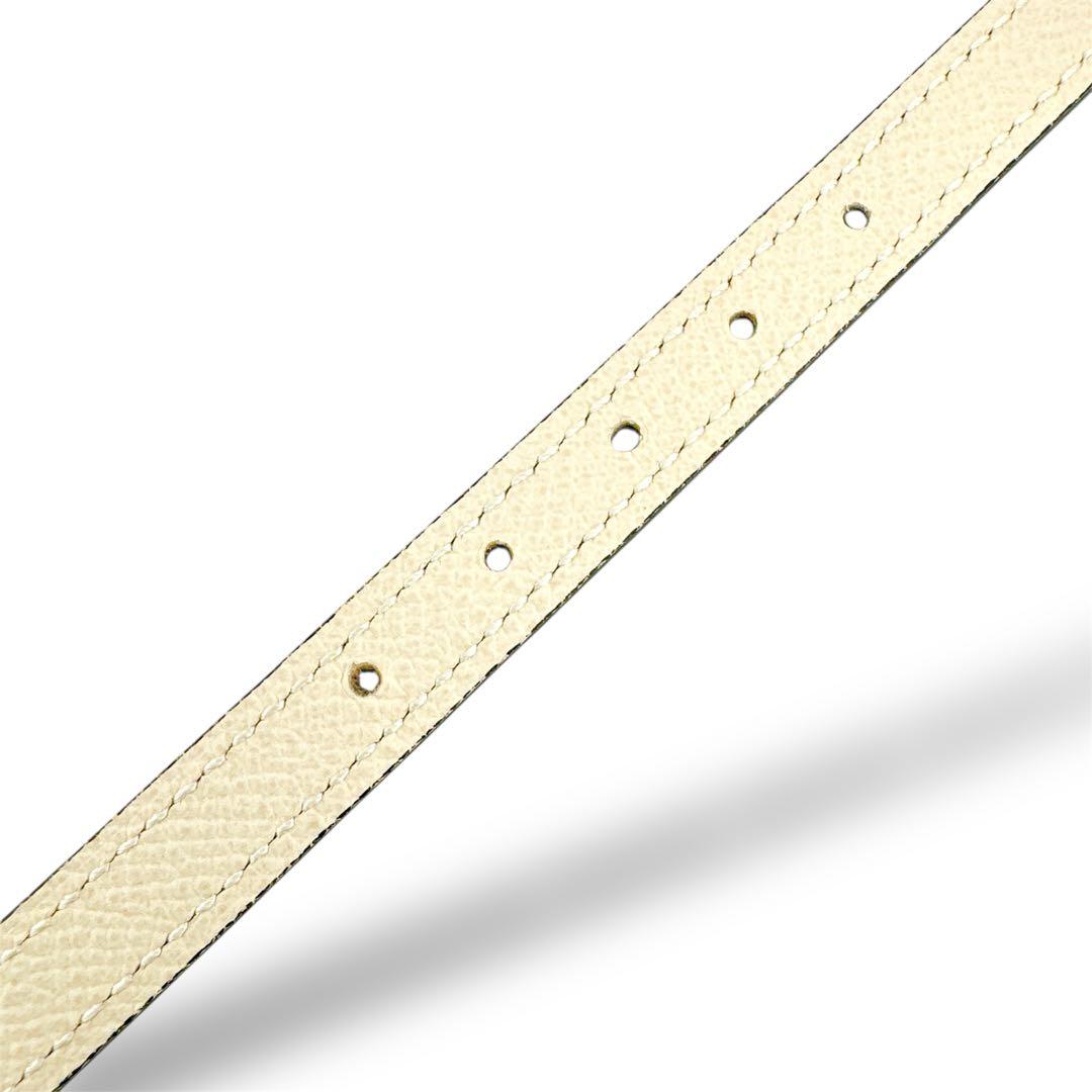 希少◇美品◇エルメス ミニHベルト リバーシブル ルージュｘベージュ レディース