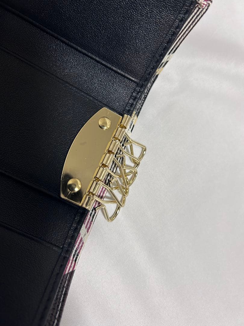 Vivienne Westwoodチェック柄キーケース パープル