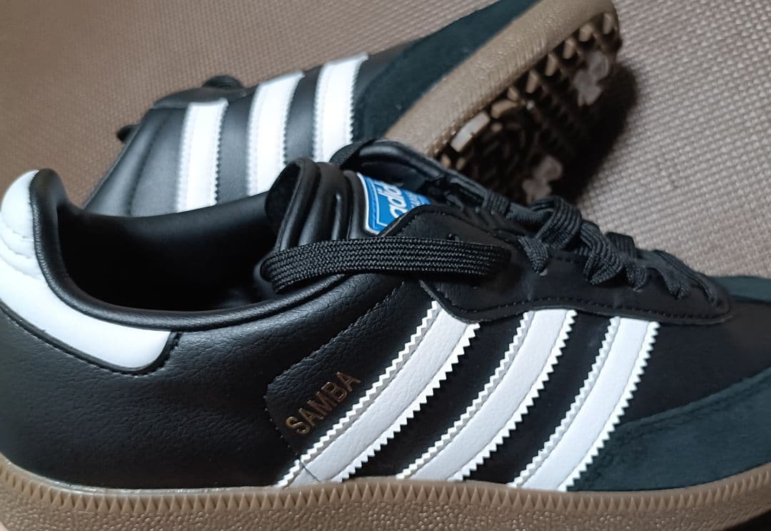新品未使用☆ALS-122 アディダス SAMBA ゴルフシューズ 黒 25.5