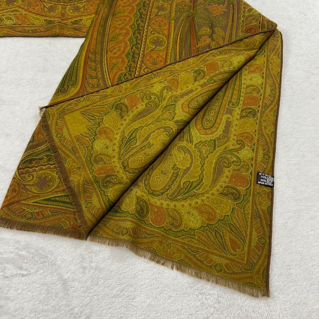 J802 新品未使用 エトロ スカーフ ブラウン レディース