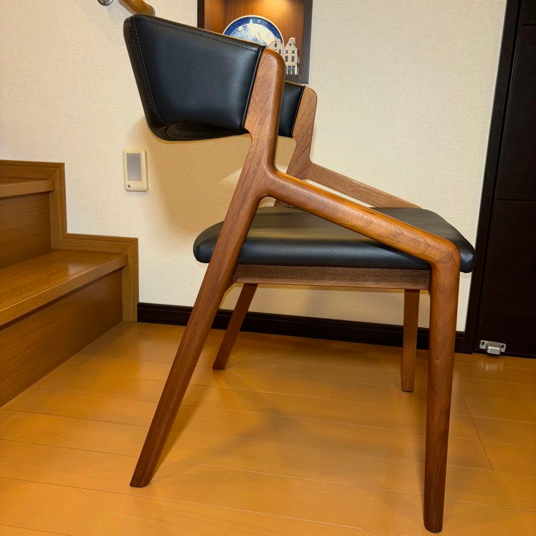 ①NAGANO INTERIOR ダイニングチェア DC-323 レザー 1脚