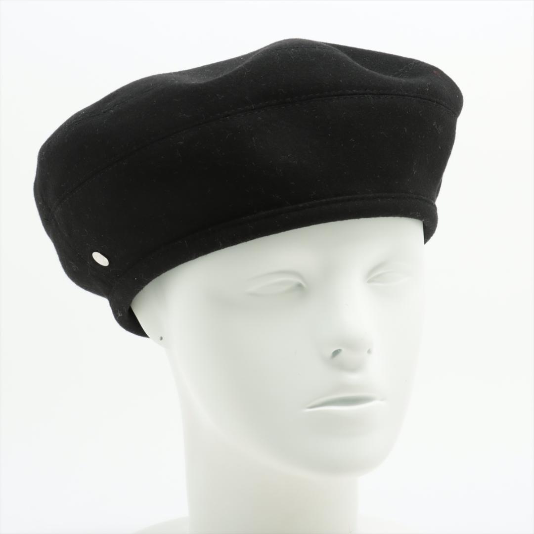 HERMERS エルメス ベレー帽 57 カシミヤ ブラック