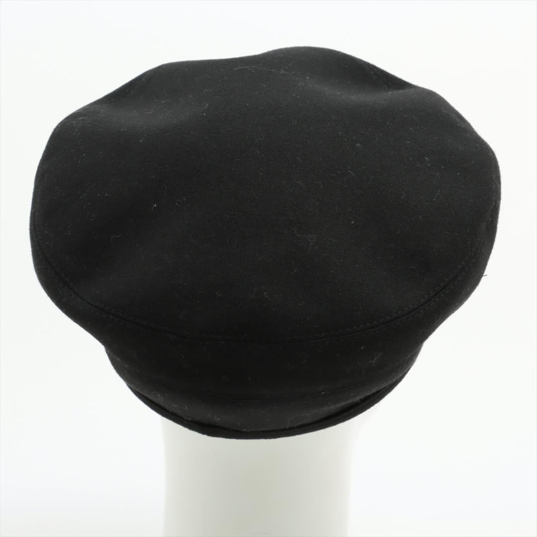 HERMERS エルメス ベレー帽 57 カシミヤ ブラック