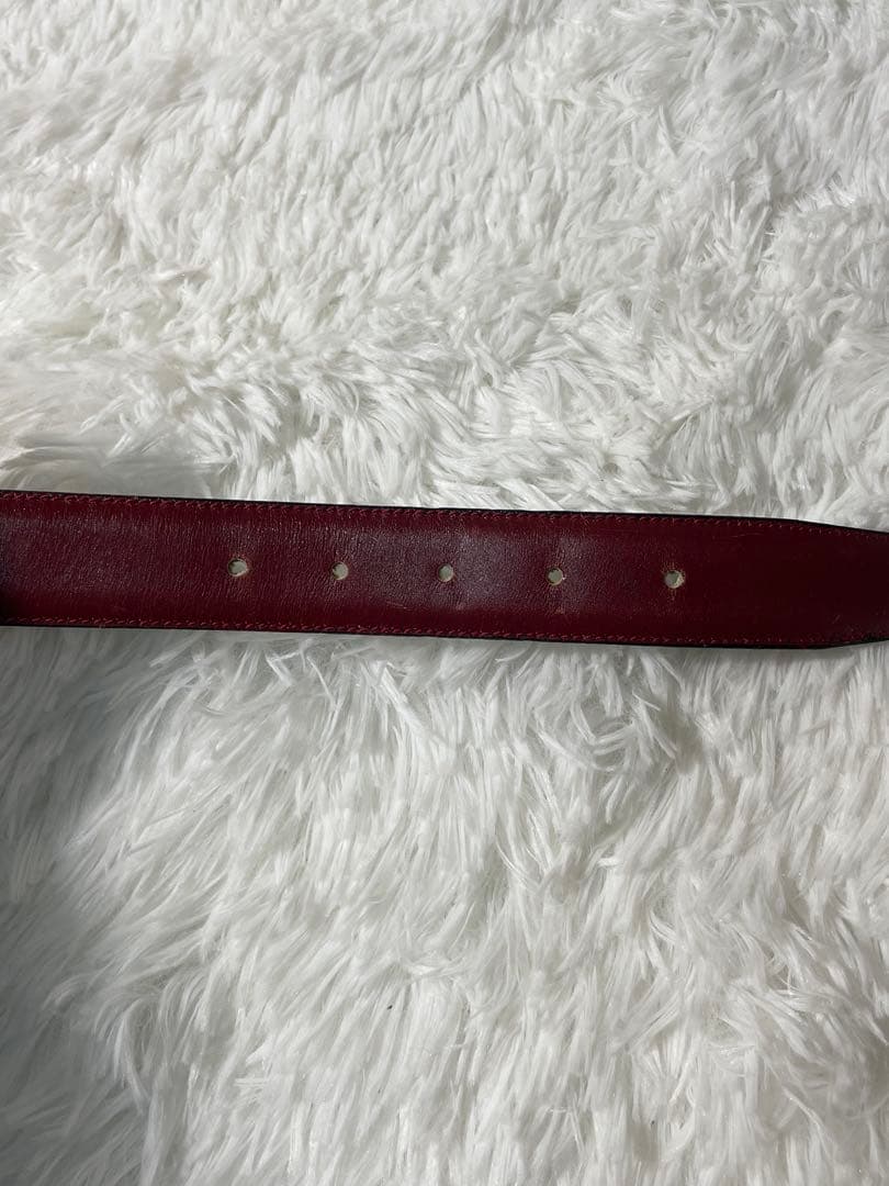 CELINE トリオンフ 金具 本革　リバーシブル ベルト 全長84 幅3