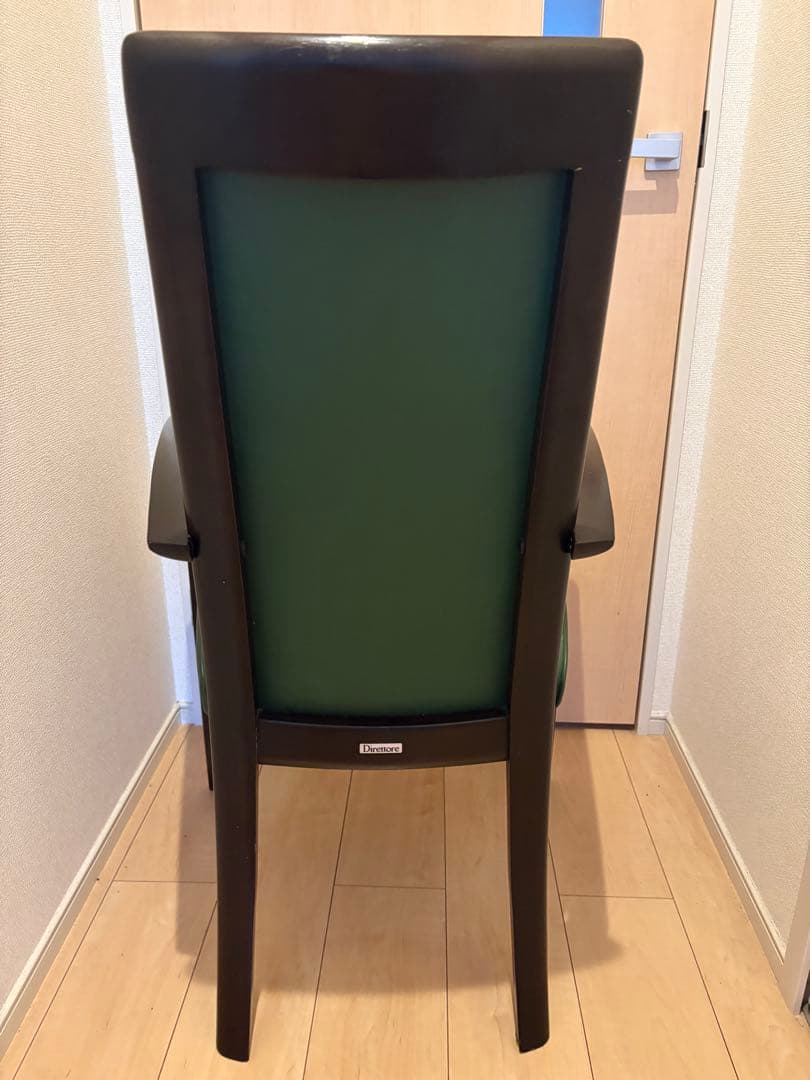 【高級】karimoku Direttore ダイニングチェア 肘付き　グリーン
