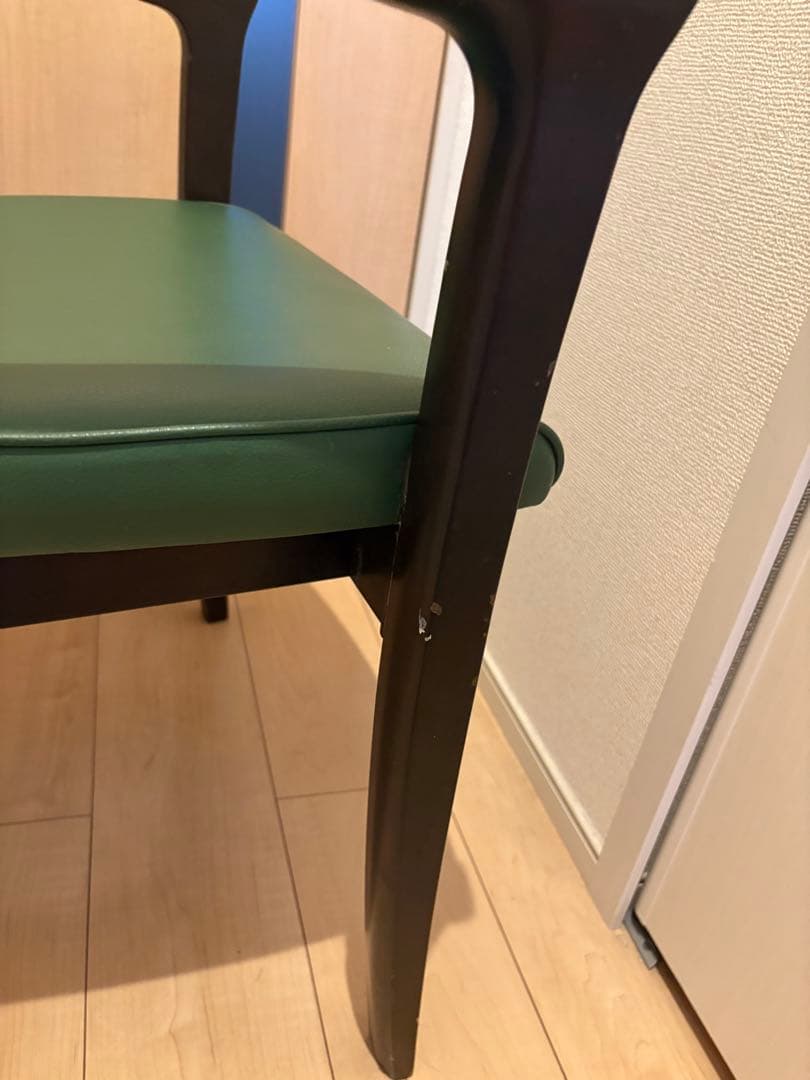 【高級】karimoku Direttore ダイニングチェア 肘付き　グリーン