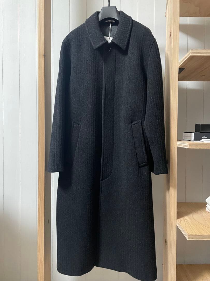 【新品未使用】オーラリースポンジウール　ステンカラーコート　25AW