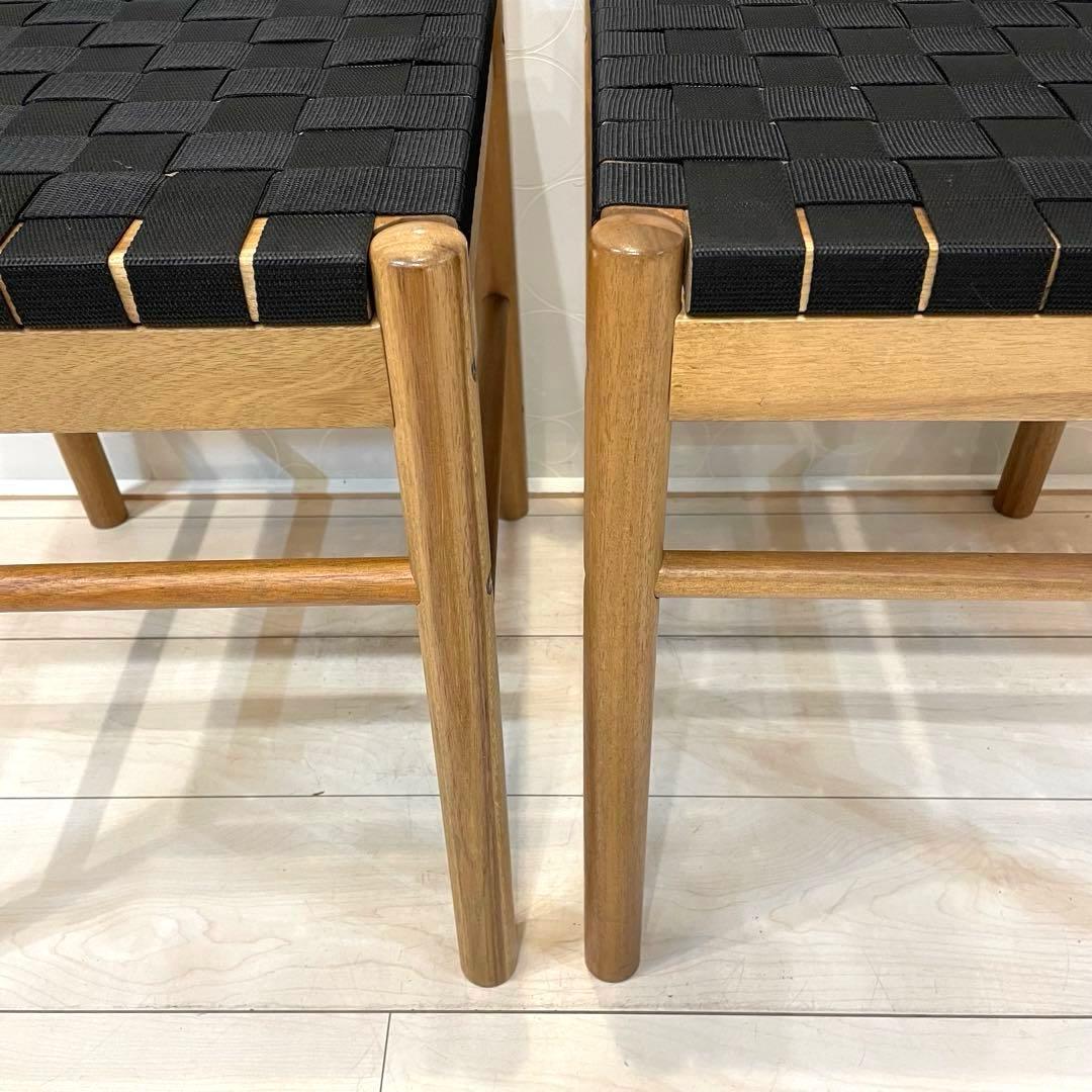 【IKEA】ナッカンネース ダイニングチェア アカシア 2脚セット 北欧 ③④