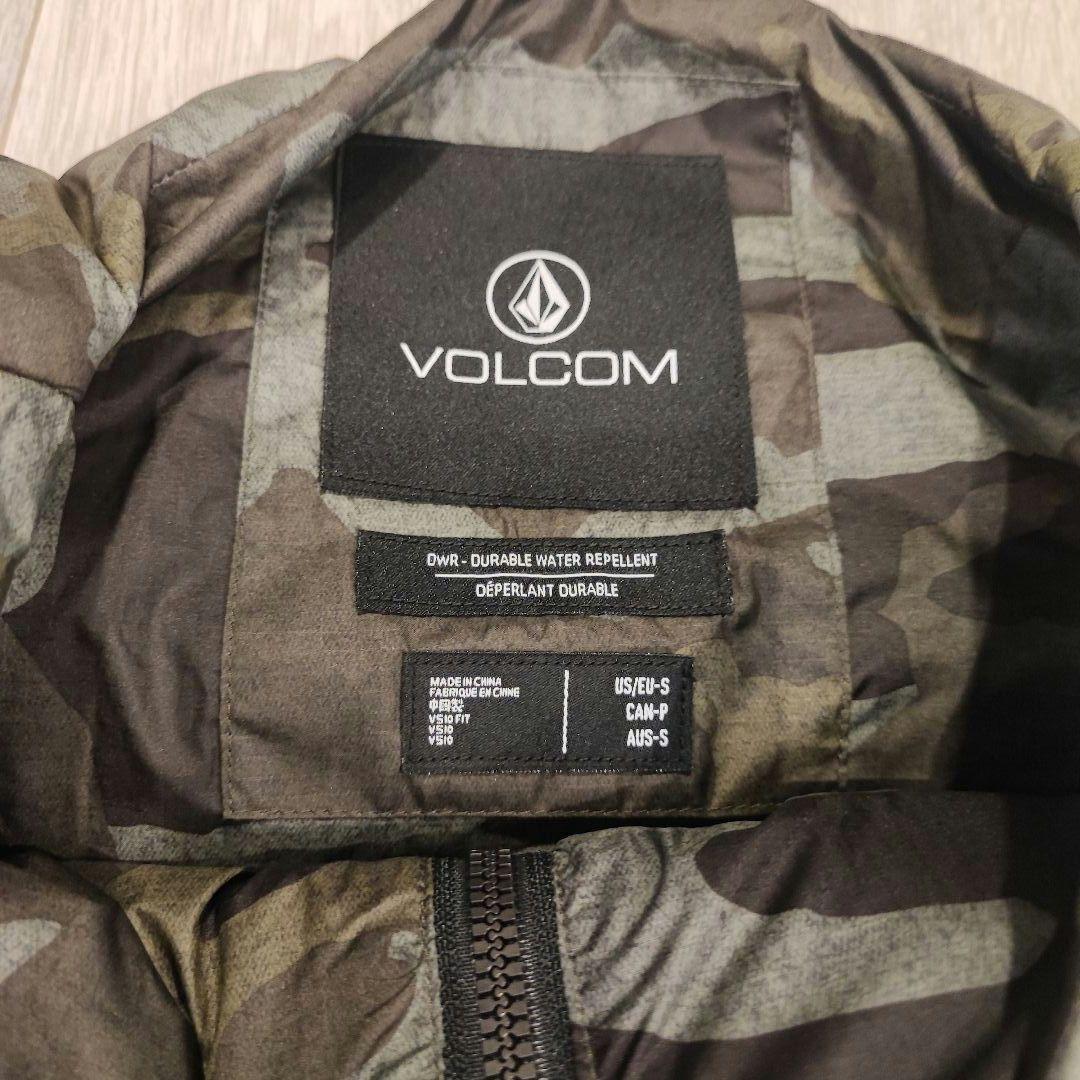 VOLCOM 迷彩柄フード付きスノーボード ジャケット 4in1 Sサイズ