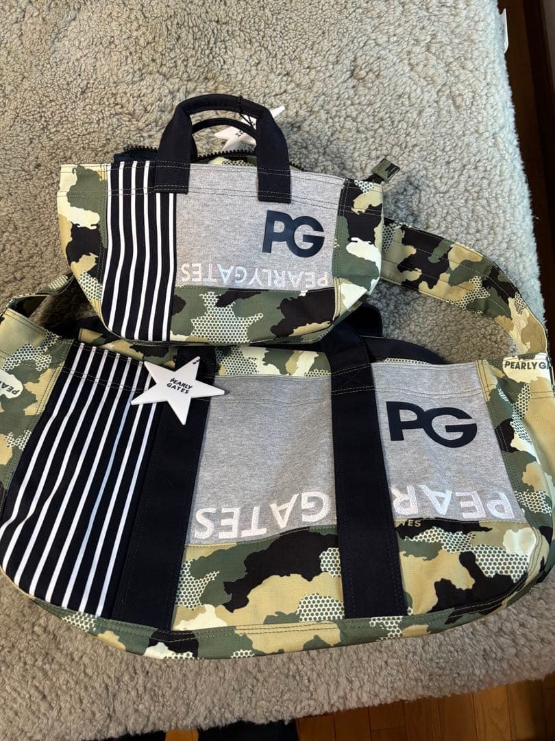 ★稀少パーリーゲイツ　パッチワークカモ迷彩　ロッカー、カートバッグセット