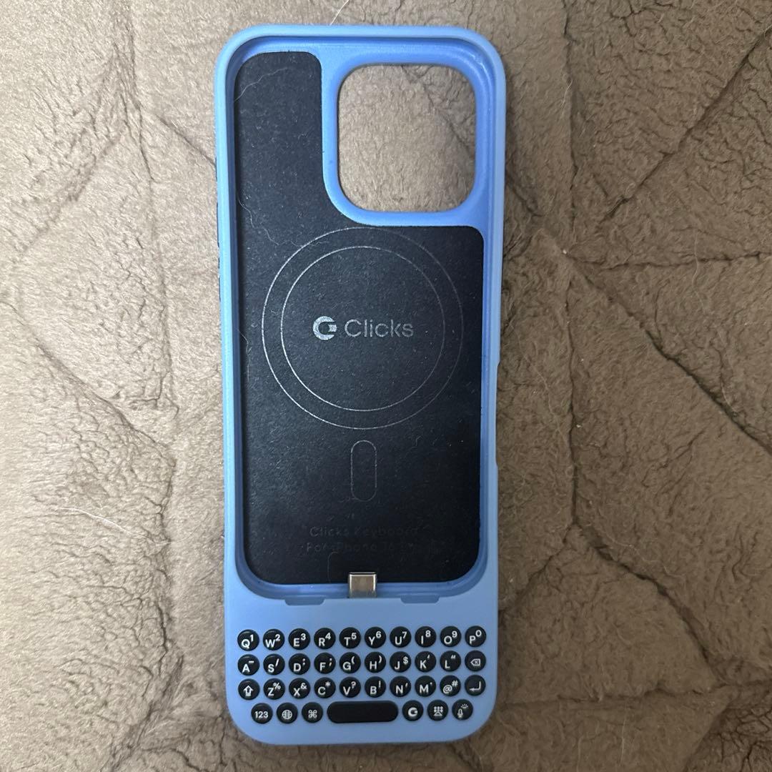iPhoneアクセサリー Clicks Keyboard iPhone 16Pro blue