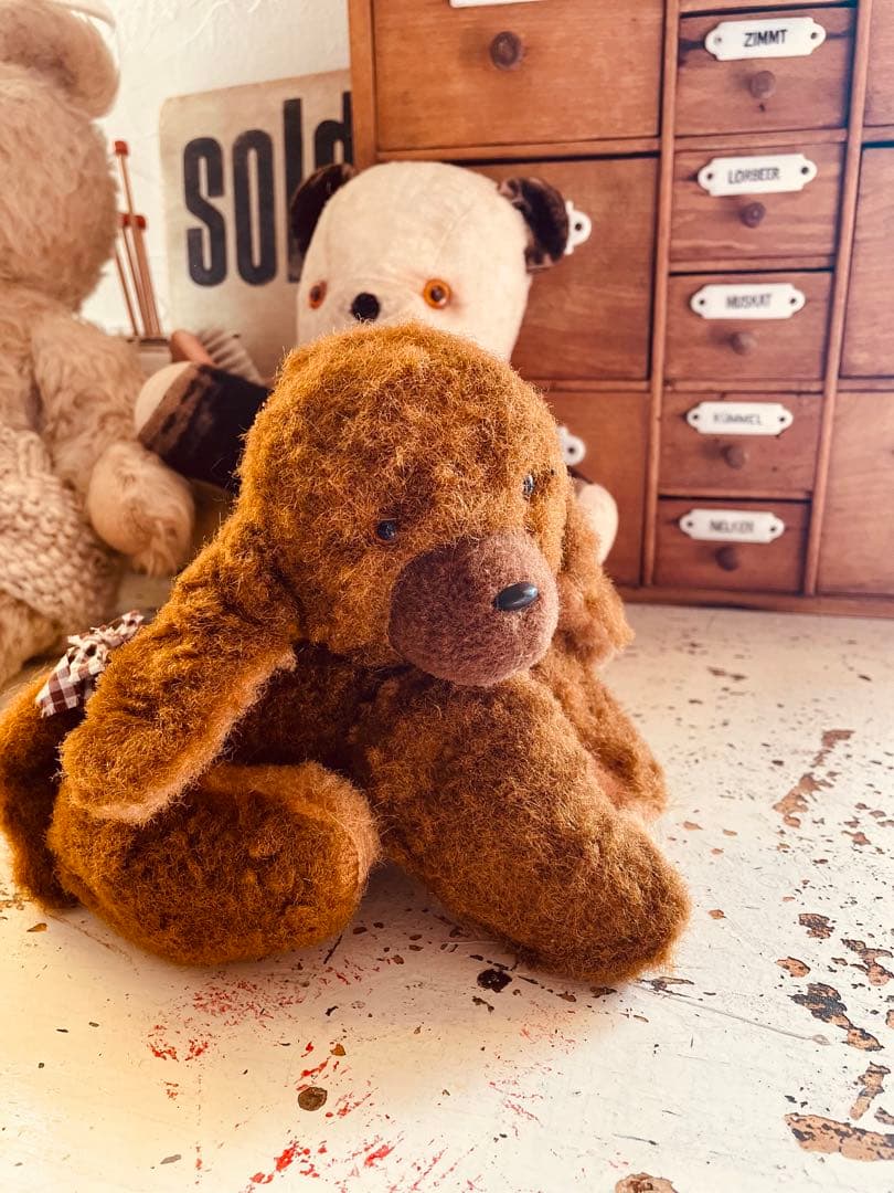 ☆ ✩ ヴィンテージベア ワンコ　DDRベア　アンティークベア　✩